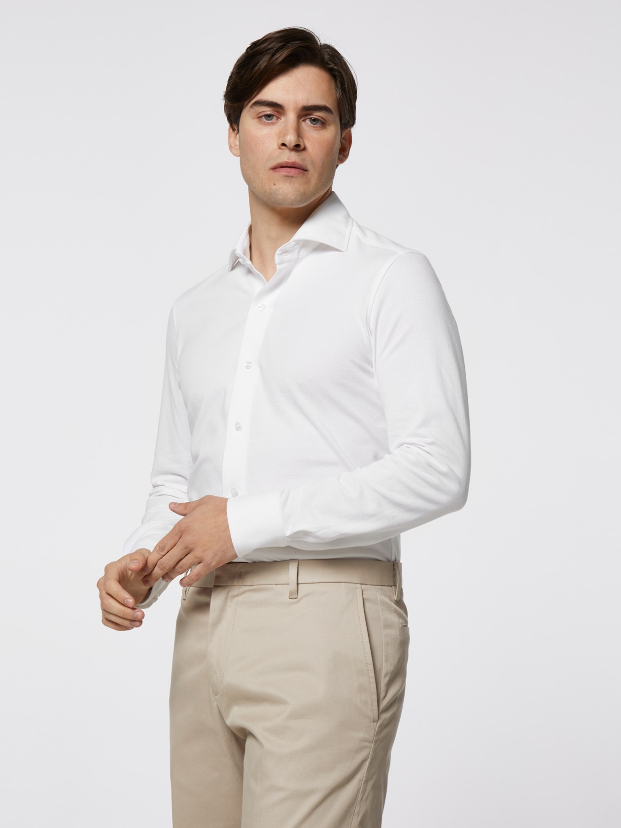 Knitted - White, Shirt