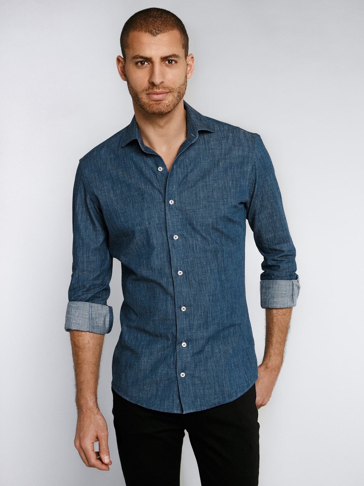 Denim - Donkerblauw Overhemd